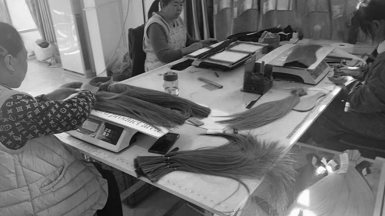 Weft production at Vera Hair Co partner facility